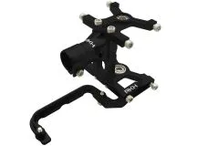 Rakonheli komplettes Heckrohr Montage Set aus Aluminium in schwarz für Blade 180CFX, Trio 180CFX und Fusion 180