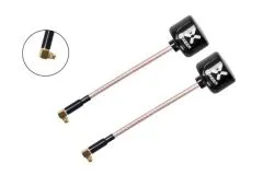 Foxeer Lollipop 3 FPV Antennen Set AXII RHCP MMCX mit 90° Winkel in schwarz 2Stück