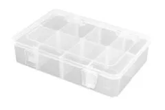 Sortimentkasten mit 8 variablen Fächern 187x126x43mm