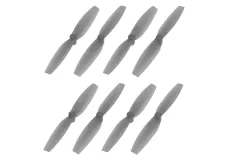 Gemfan Micro Propeller 65MM mit 1,5mm Welle aus Poly Carbonate in grau transparent je 4xCW und 4xCCW