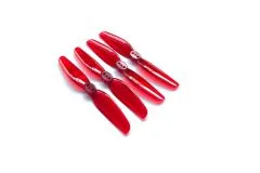 HQ Durable Propeller T3x2 mit 1,9/1,4/1,9mm Welle aus Poly Carbonate in rot transparent je 2xCW und 2xCCW
