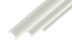 Kunststoffhalbrohr aua ASA AussenØ 8,0mm x InnenØ 7,0mm in weiß 1 Meter