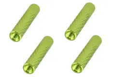 Abstandshalter / Spacer / Standoff M3 Aluminium eloxiert gerändelt in grün 4Stück 50mm