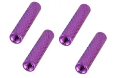 Abstandshalter / Spacer / Standoff M3 Aluminium eloxiert gerändelt in violet 4Stück 50mm