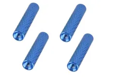 Abstandshalter / Spacer / Standoff M3 Aluminium eloxiert gerändelt in blau 4Stück 50mm