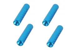 Abstandshalter / Spacer / Standoff M3 Aluminium eloxiert gerändelt in türkis 4Stück 50mm