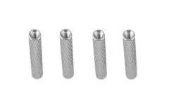 Abstandshalter / Spacer / Standoff M3 Aluminium eloxiert gerändelt in silber 4Stück 45mm