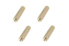 Abstandshalter / Spacer / Standoff M3 Aluminium eloxiert gerändelt in gold 4Stück 40mm