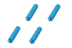 Abstandshalter / Spacer / Standoff M3 Aluminium eloxiert gerändelt in türkis 4Stück 40mm