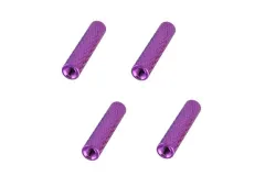 Abstandshalter / Spacer / Standoff M3 Aluminium eloxiert gerändelt in violet 4Stück 35mm