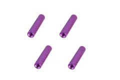 Abstandshalter / Spacer / Standoff M3 Aluminium eloxiert gerändelt in violet 4Stück 30mm