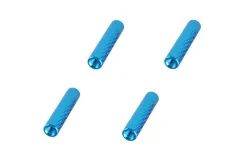 Abstandshalter / Spacer / Standoff M3 Aluminium eloxiert gerändelt in türkis 4Stück 30mm