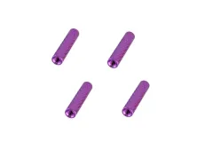 Abstandshalter / Spacer / Standoff M3 Aluminium eloxiert gerändelt in violet 4Stück 25mm