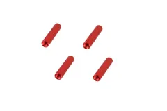 Abstandshalter / Spacer / Standoff M3 Aluminium eloxiert gerändelt in rot 4Stück 15mm