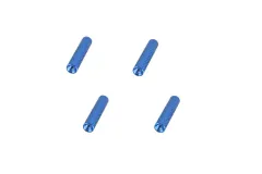 Abstandshalter / Spacer / Standoff M3 Aluminium eloxiert gerändelt in blau 4Stück 15mm