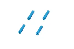 Abstandshalter / Spacer / Standoff M3 Aluminium eloxiert gerändelt in türkis 4Stück 15mm