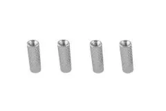 Abstandshalter / Spacer / Standoff M3 Aluminium eloxiert gerändelt in silber 4Stück 10mm