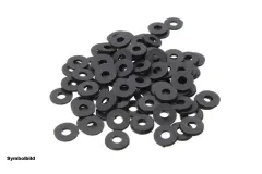 Nylon Unterlegscheiben M4 in schwarz 10Stück