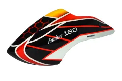Microheli Fiberglas Haube Red Laser im schwarz rot orangenem Design für Blade Fusion 180