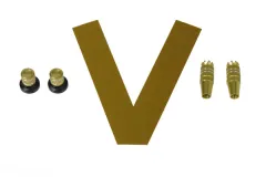 Mikado Knüppel/Drehknopf-Set gold metallic