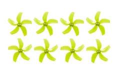 Gemfan D63 Ducted Durable 5Blatt Propeller in gelb 2,5" 63mm für 1,5mm Welle 4xCW und 4xCCW