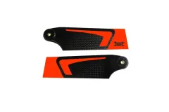 1st Heckrotorblätter aus CFK 105mm in neon Orange