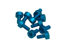 Inbusschrauben aus Aluminium hellblau eloxiert M3x6 10Stück