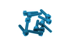 Inbusschrauben aus Aluminium hellblau eloxiert M3x12 10Stück