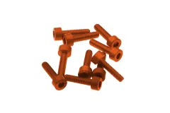 Innensechskantschrauben aus Aluminium orange eloxiert M3x12 10Stück