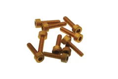 Inbusschrauben aus Aluminium gelb eloxiert M3x12 10Stück