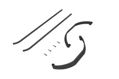 Mikado Landegestell LOGO 800, schwarz