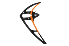 Mikado Carbon-Seitenleitwerk mit Kugellager, orange, LOGO 600