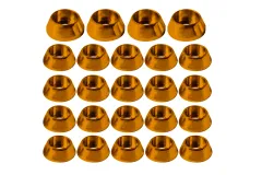 L-MA Precision Tuning Finishing Caps 20x M1,6 und 4x M2 aus Aluminium in gelb für OMPHOBBY M2 Heli