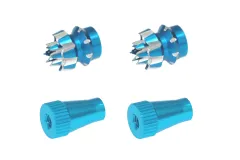 Steuerknüppelendstück / Gimbal Stick End / Typ C in hell blau mit M3 Gewinde 2Stück