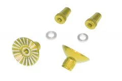 Steuerknüppelendstück / Gimbal Stick End / Typ E in gold mit M4 Gewinde 2Stück