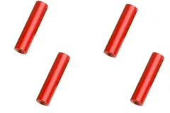Abstandshalter / Spacer / Standoff M3 Aluminium eloxiert glatt in rot 4Stück 30mm