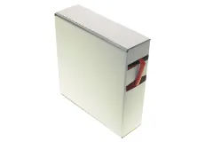 Schrumpfschlauch Ø6,4mm Flachmaß 10mm rot in der praktischen Rollenspenderbox 12 Meter