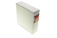 Schrumpfschlauch Ø19,1mm Flachmaß 30mm rot in der praktischen Rollenspenderbox 5 Meter