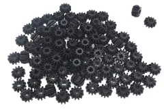 KBW Klemmbausteine Technik Zahnrad 12Z doppelt abgeschrägt in schwarz 100Stück
