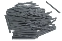 KBW Klemmbausteine Technik Achse 10L mit Stopper in dunkel grau 100Stück