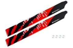 Microheli Hauptrotorblätter in rot/orange 180mm für MP Hobby M2 V2 / EXP