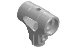 L-MA Precision Tuning Hauptrotorkopfzentralstück aus Aluminum in silber für OMPHOBBY M1 Heli