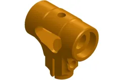 L-MA Precision Tuning Hauptrotorkopfzentralstück aus Aluminum in gelb für OMPHOBBY M1 Heli