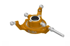 L-MA Precision Tuning Taumelscheibe aus Aluminium in gelb für OMPHOBBY M1 Heli