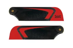 1st Heckrotorblätter aus CFK 105mm in neon Rot