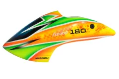Microheli Fiberglas Haube im Parrot Design orange, grün, gelb für Blade Fusion 180