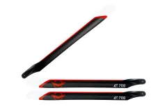 Azure Power Carbon Hauptrotorblätter 3Blatt Rotorblattsatz 700mm