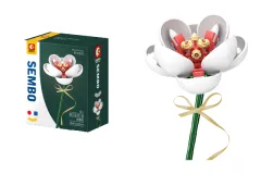 Sembo Klemmbausteine Blumen - Hibiskus Syriacus in Weiß - 81 Teile