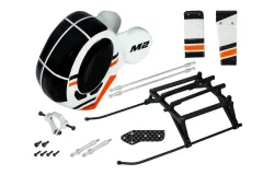 Microheli Scale Rumpf Set Hughes 300 in weiß für OMPHobby M2 V2, EXP und M2 EVO