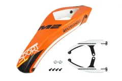 Microheli King Cobra Fiberglas Haube im orangen Design für OMPHobby M2 V2, EXP